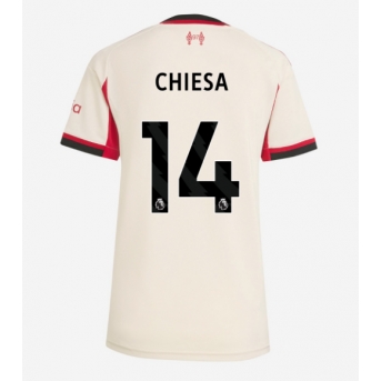 Billige Fotballdrakt Liverpool Federico Chiesa #14 Replika Bortedrakt Dame 2025-26 Kortermet